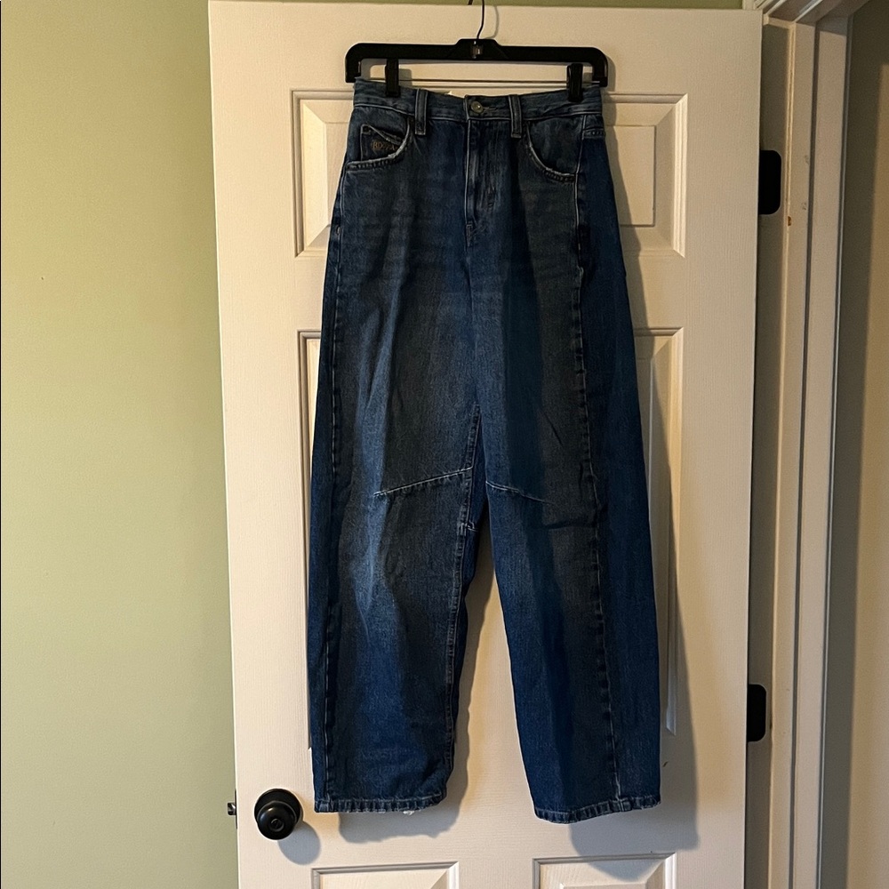 BDG Two-Tone Dark Blue Relaxed Jeans - Picture 1 of 3